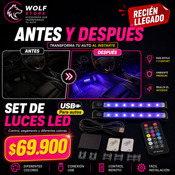 Set de luces interior Carro